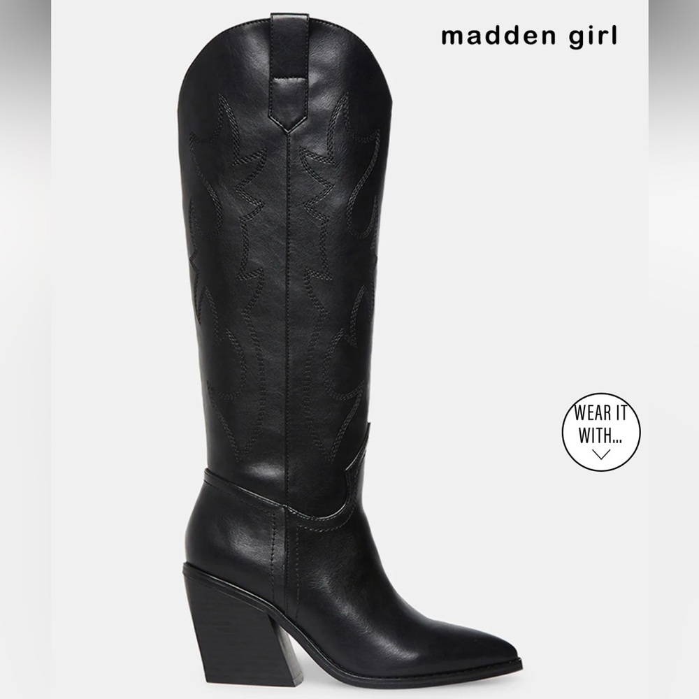 Steve Madden Leather Cowboy Boots